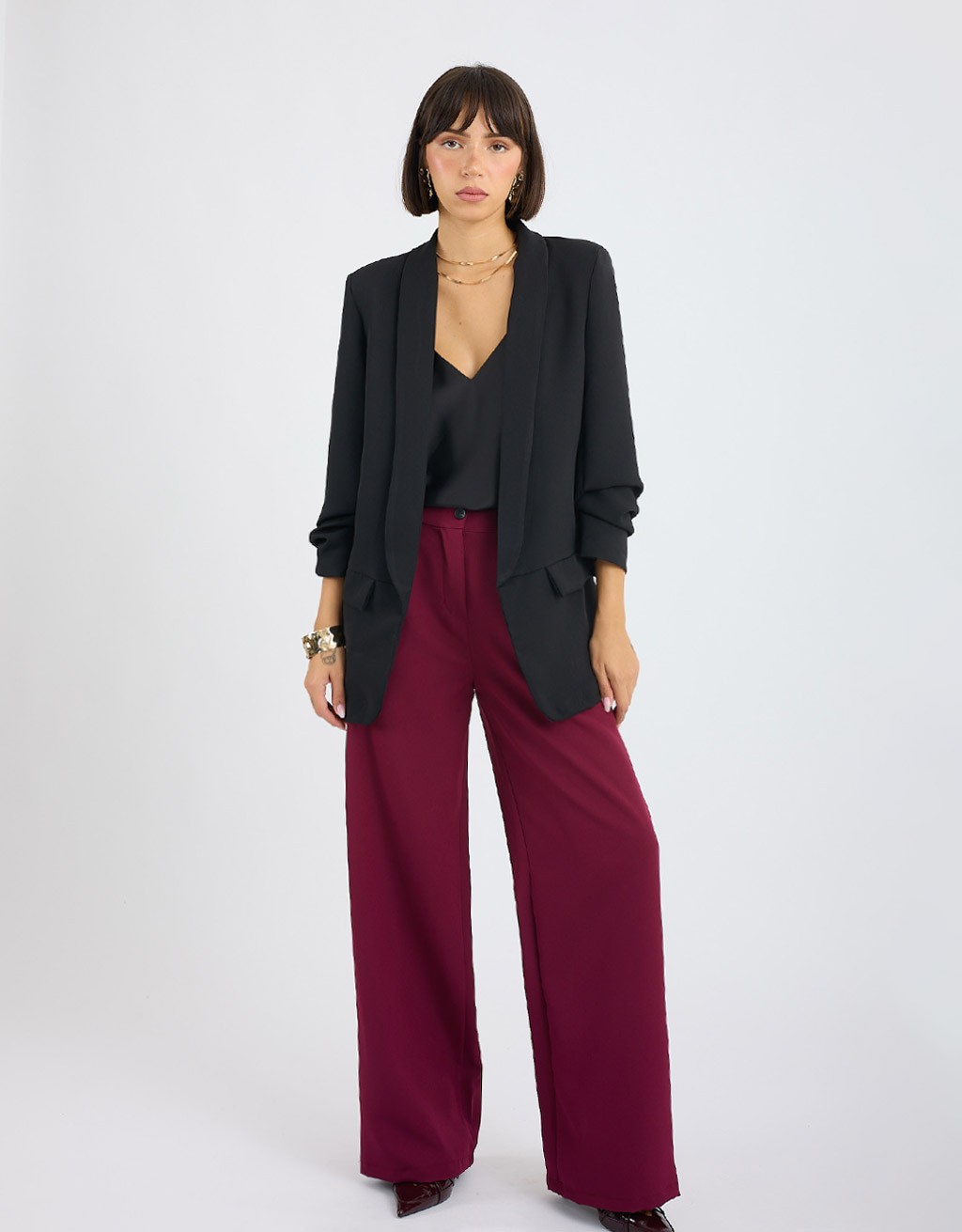 Blazer Manica Arricciata