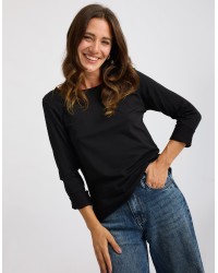 Maglia Cotone Slim Taglio Laser