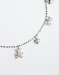Collana Girocollo Pendenti Orsetto Fiocco