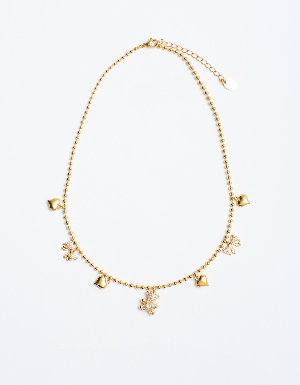 Collana Girocollo Pendenti Orsetto Fiocco