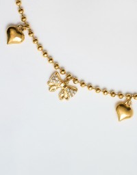 Collana Girocollo Pendenti Orsetto Fiocco