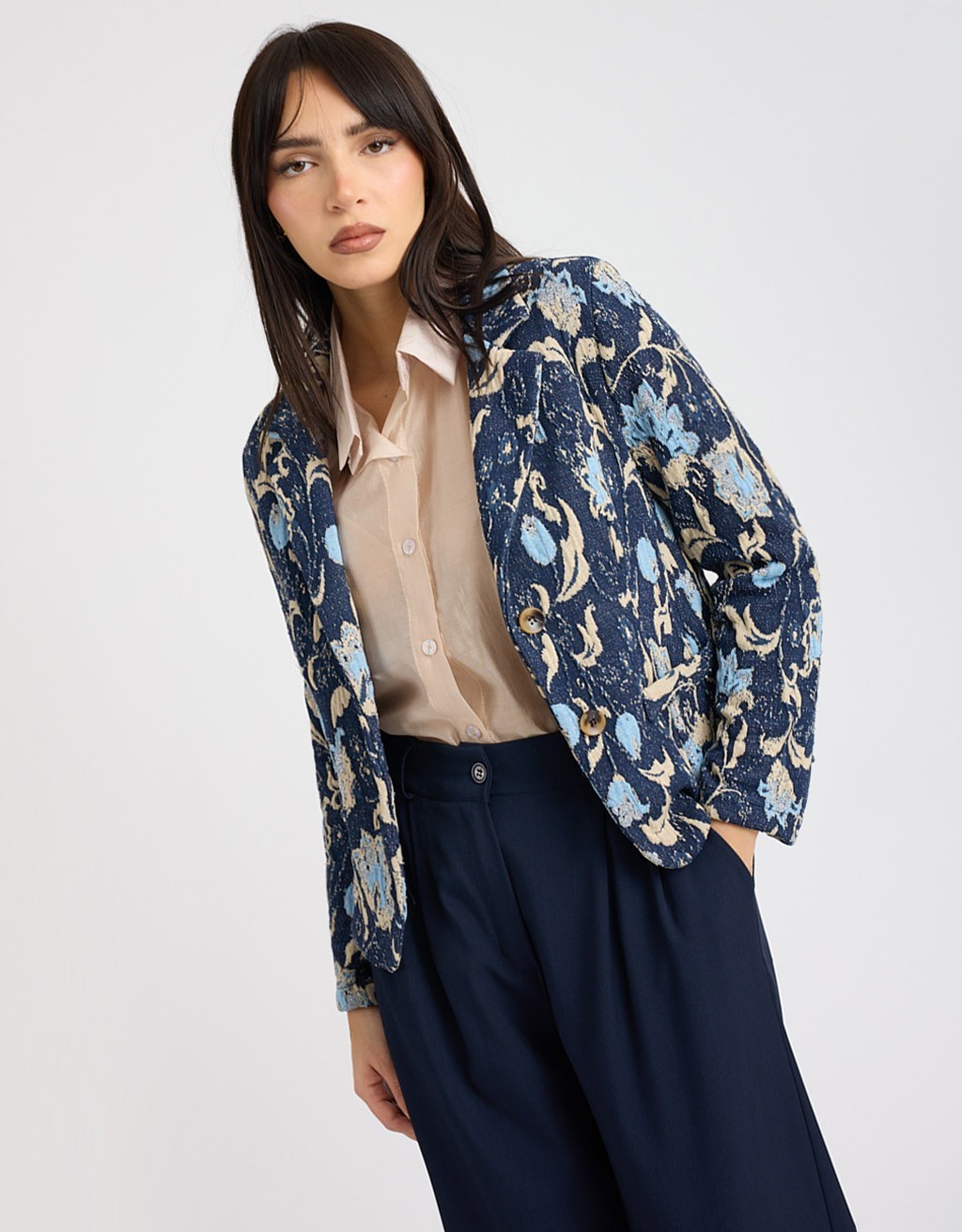 Giacca Jaquard Fantasia Lurex