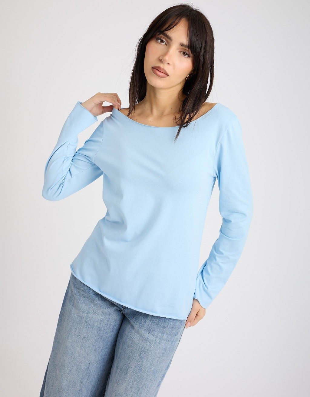Maglia Cotone Slim Taglio Laser