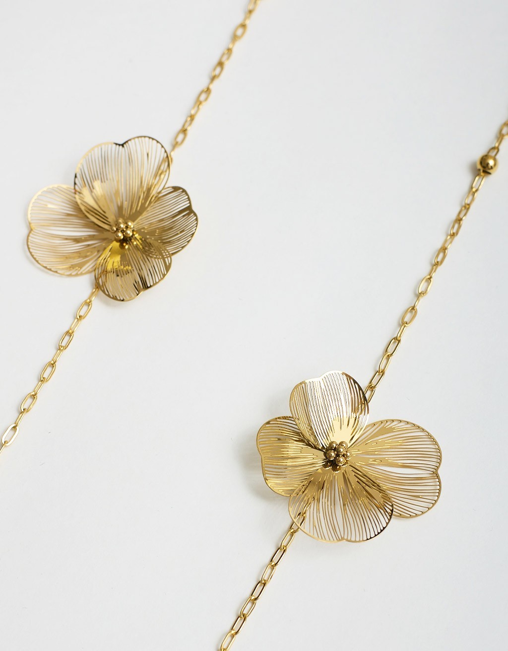 Collana Acciaio Fiori