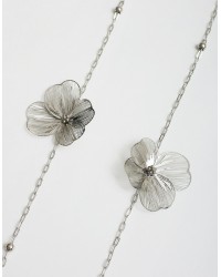 Collana Acciaio Fiori