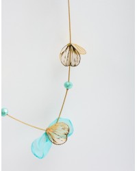 Collana Acciaio Petali Farfalla