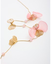 Collana Acciaio Petali Farfalla