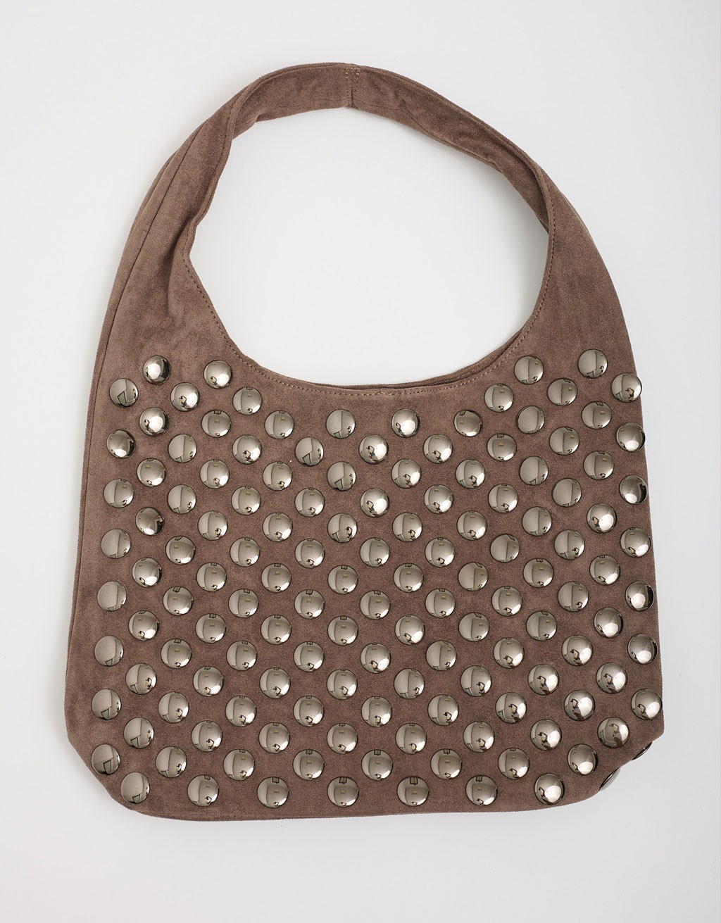 Borsa Hobo Soft-Touch Borchie Frontali
