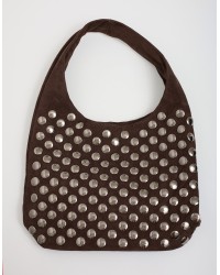 Borsa Hobo Soft-Touch Borchie Frontali