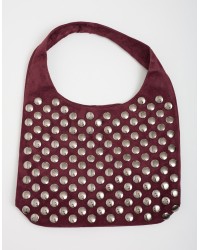 Borsa Hobo Soft-Touch Borchie Frontali