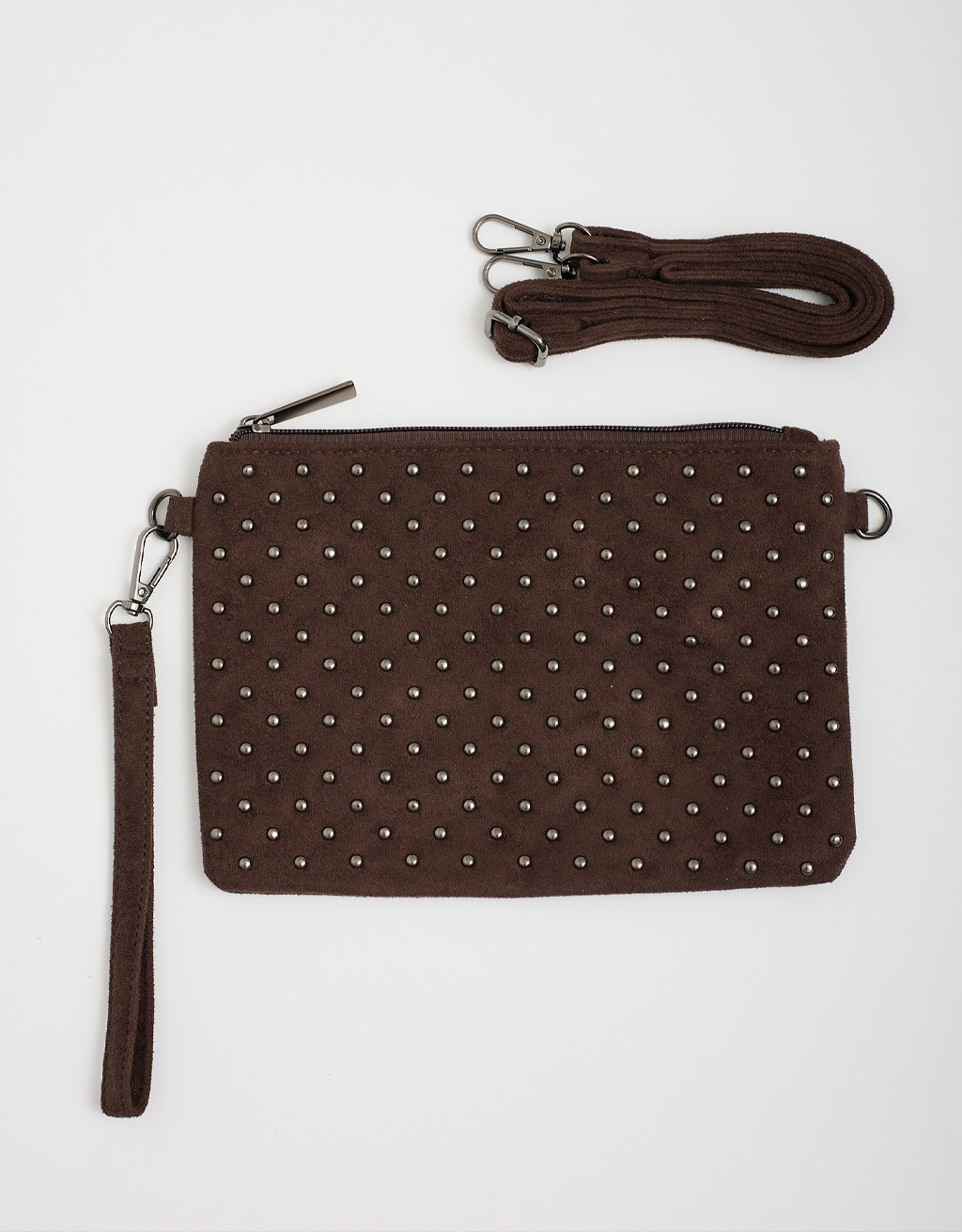Pochette da Polso e Tracolla Tessuto Effetto Dainetto