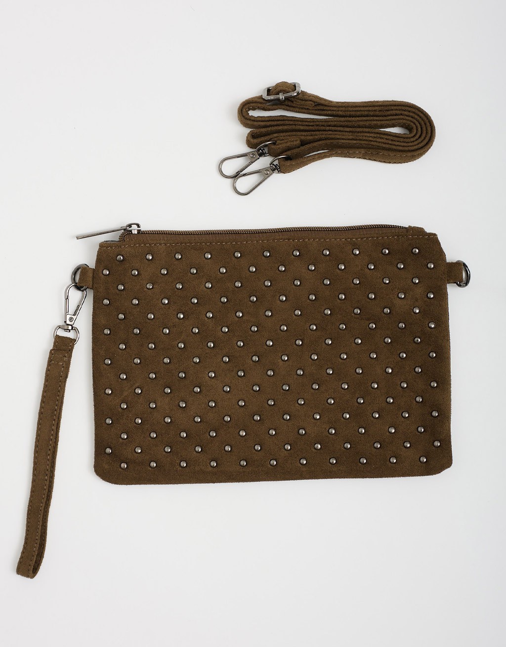 Pochette da Polso e Tracolla Tessuto Effetto Dainetto