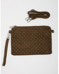 Pochette da Polso e Tracolla Tessuto Effetto Dainetto