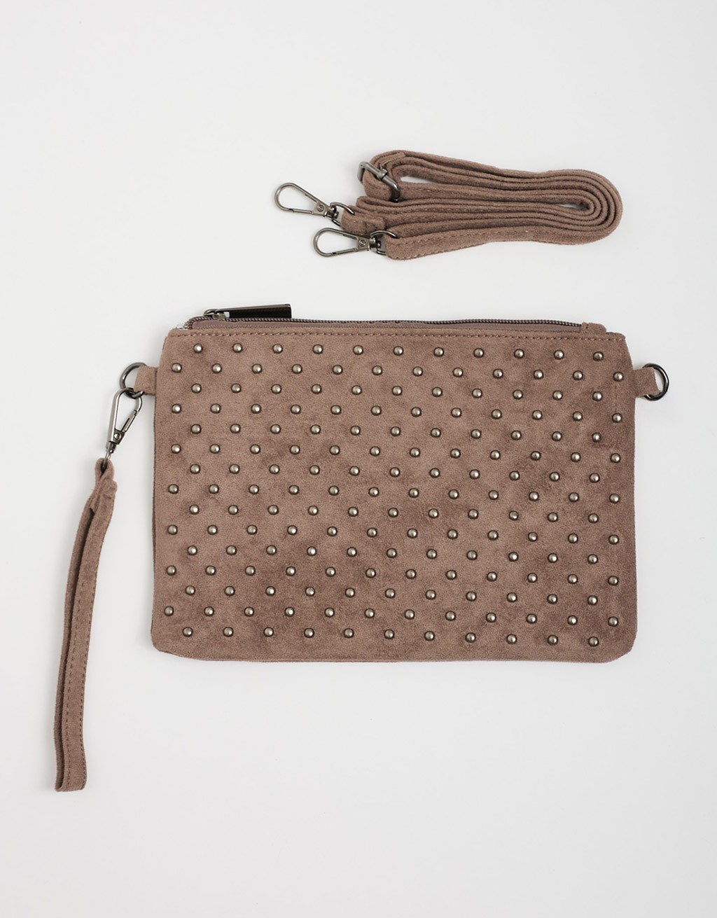 Pochette da Polso e Tracolla Tessuto Effetto Dainetto