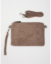 Pochette da Polso e Tracolla Tessuto Effetto Dainetto
