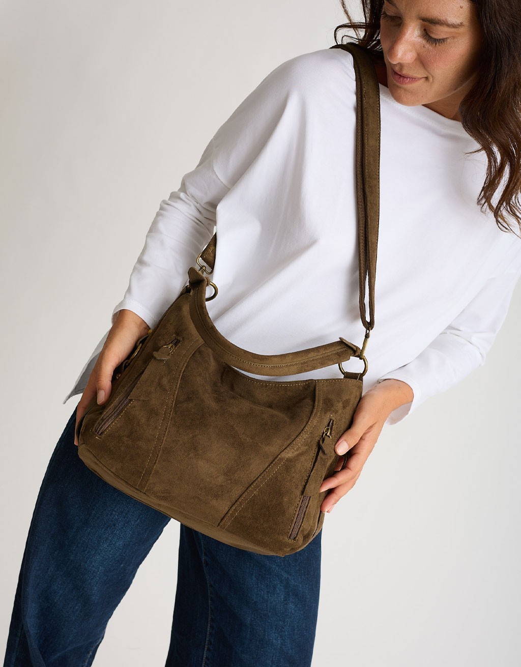 Borsa Hobo tessuto Effetto Dainetto