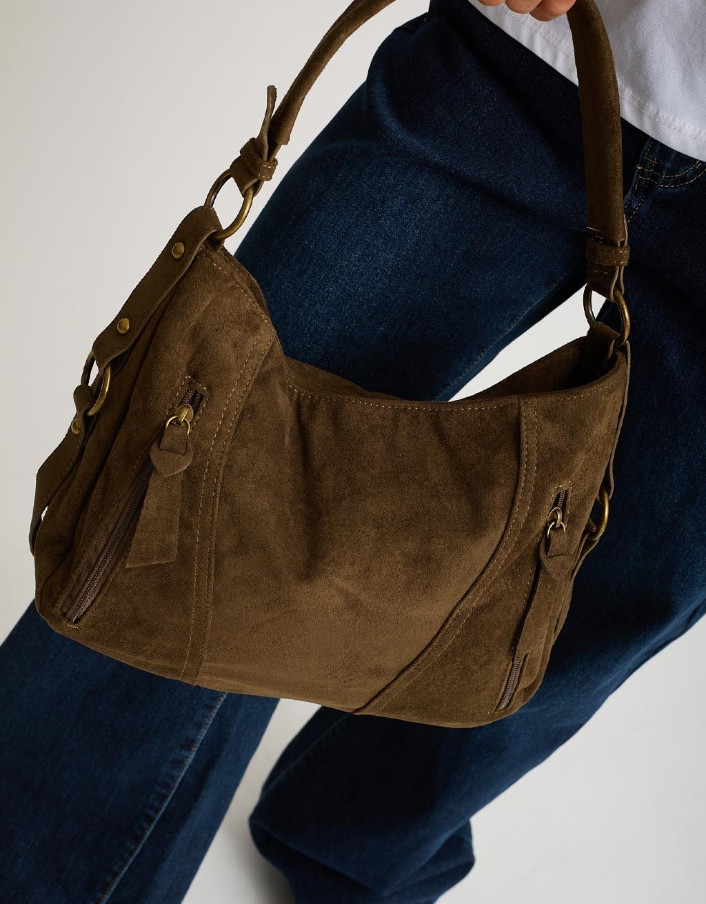 Borsa Hobo tessuto Effetto Dainetto