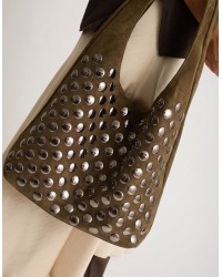 Borsa Hobo Soft-Touch Borchie Frontali