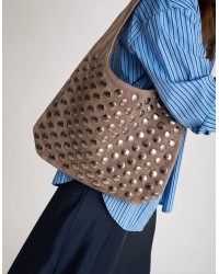 Borsa Hobo Soft-Touch Borchie Frontali