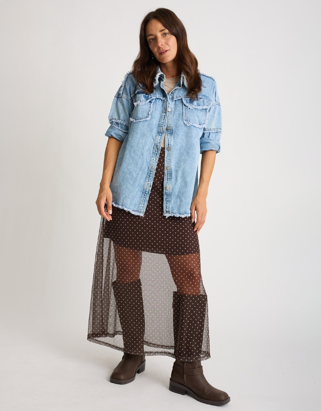 Giacca Jeans Sfrangiata