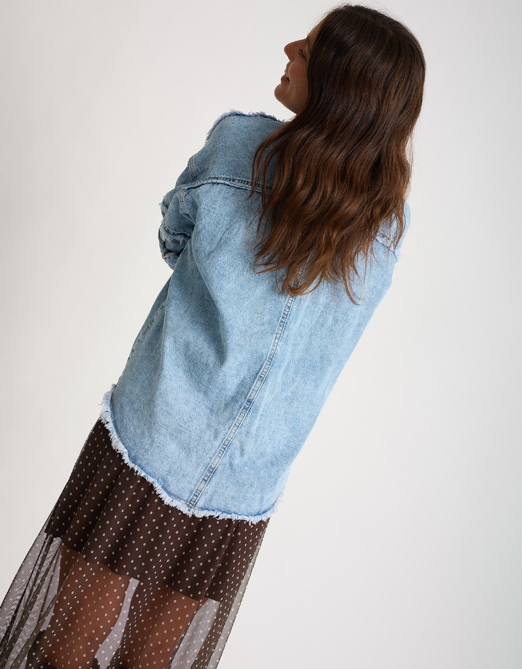 Giacca Jeans Sfrangiata