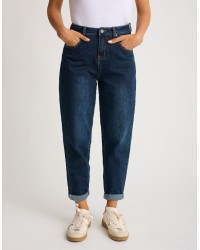 Jeans Mom Fit Lavaggio Scuro
