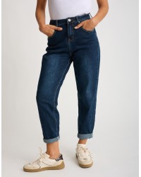 Jeans Mom Fit Lavaggio Scuro