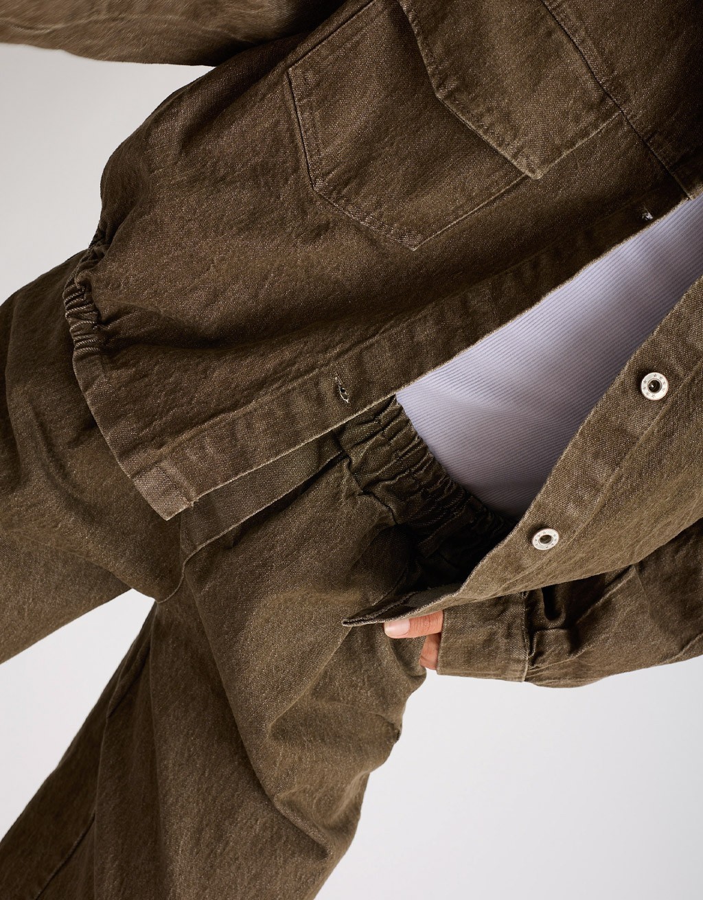 Giacca Bomber Jeans Effetto Sabbiato