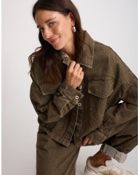 Giacca Bomber Jeans Effetto Sabbiato