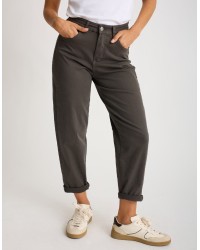 Pantalone Cotone Gabardina Mom Fit