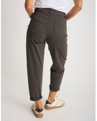 Pantalone Cotone Gabardina Mom Fit