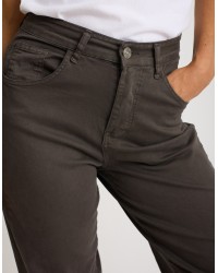 Pantalone Cotone Gabardina Mom Fit