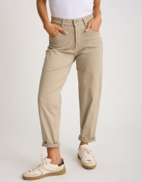 Pantalone Cotone Gabardina Mom Fit