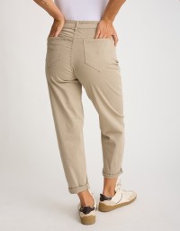 Pantalone Cotone Gabardina Mom Fit