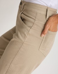 Pantalone Cotone Gabardina Mom Fit