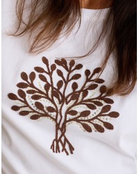 T-shirt Ricamo Albero Vita