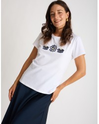 T-shirt Ricamo Margherite