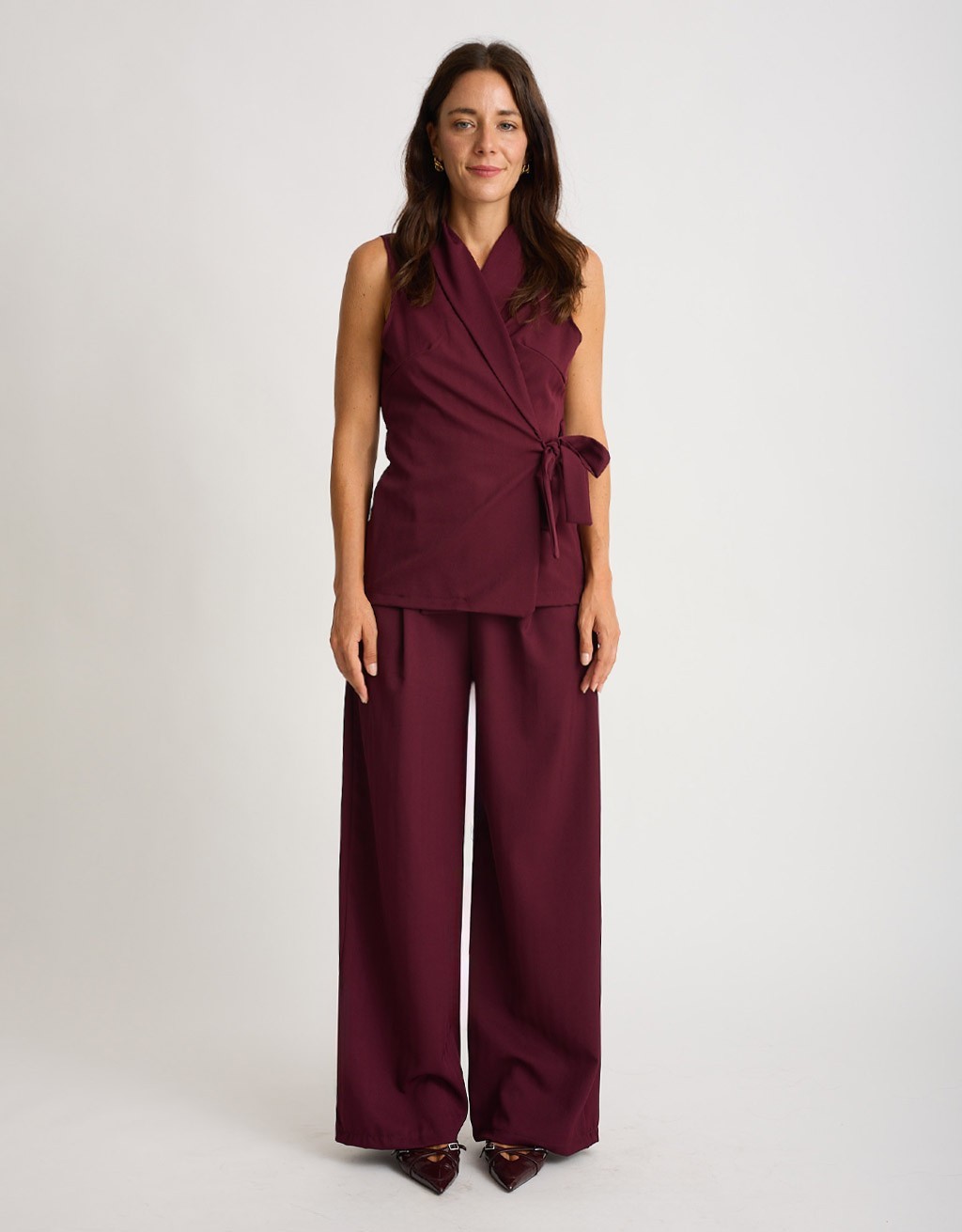 Completo Gilet Fluido Effetto Spinato
