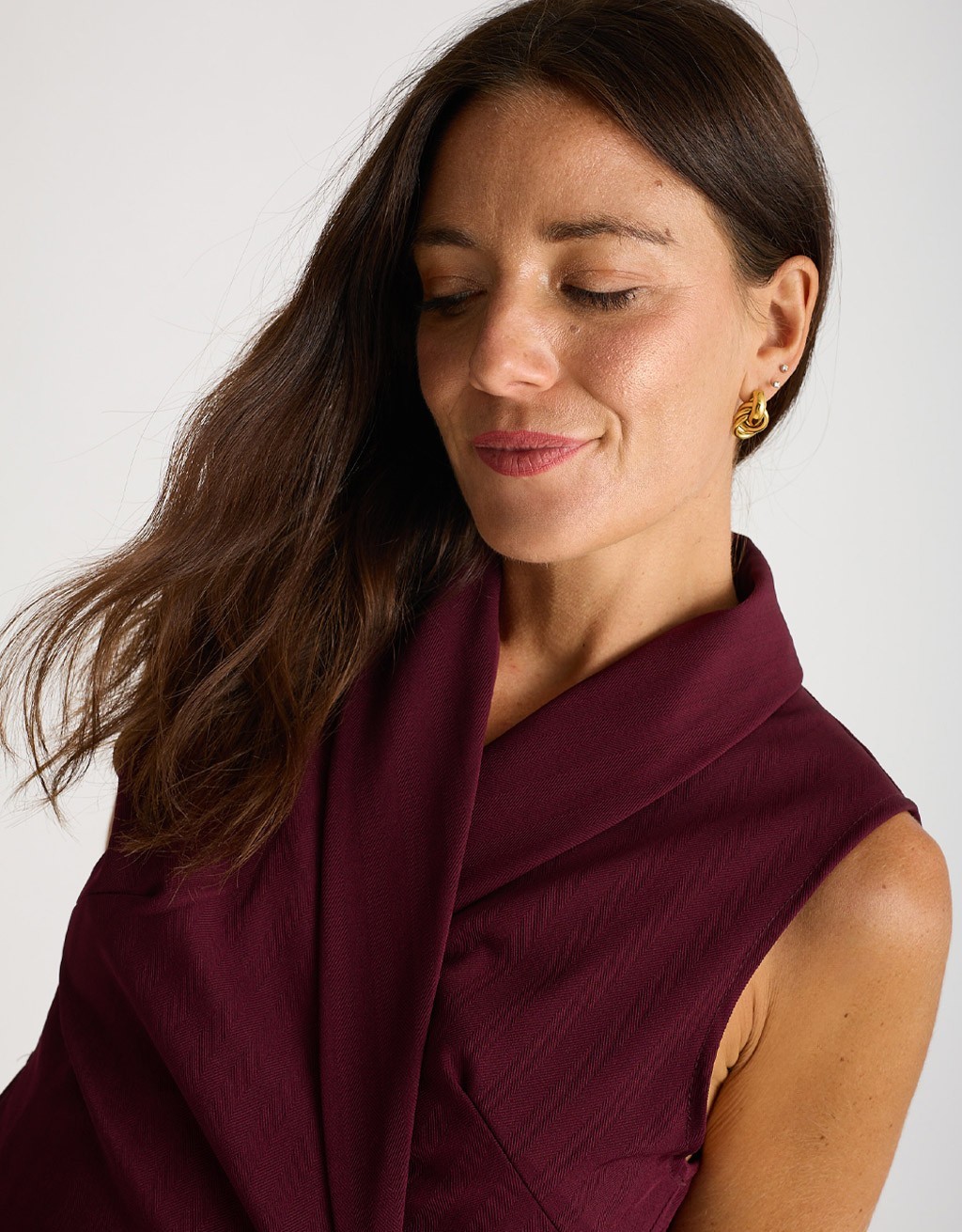 Completo Gilet Fluido Effetto Spinato