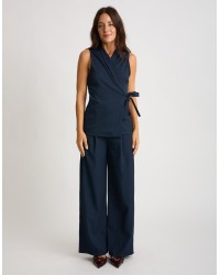 Completo Gilet Fluido Effetto Spinato