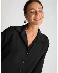 Camicia Fluida Over Effetto Satinato