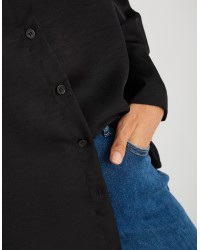 Camicia Fluida Over Effetto Satinato