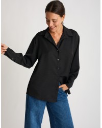 Camicia Fluida Over Effetto Satinato