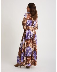 Abito Raso Kimono Fantasia Fiore