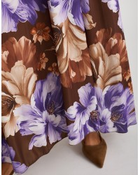 Abito Raso Kimono Fantasia Fiore