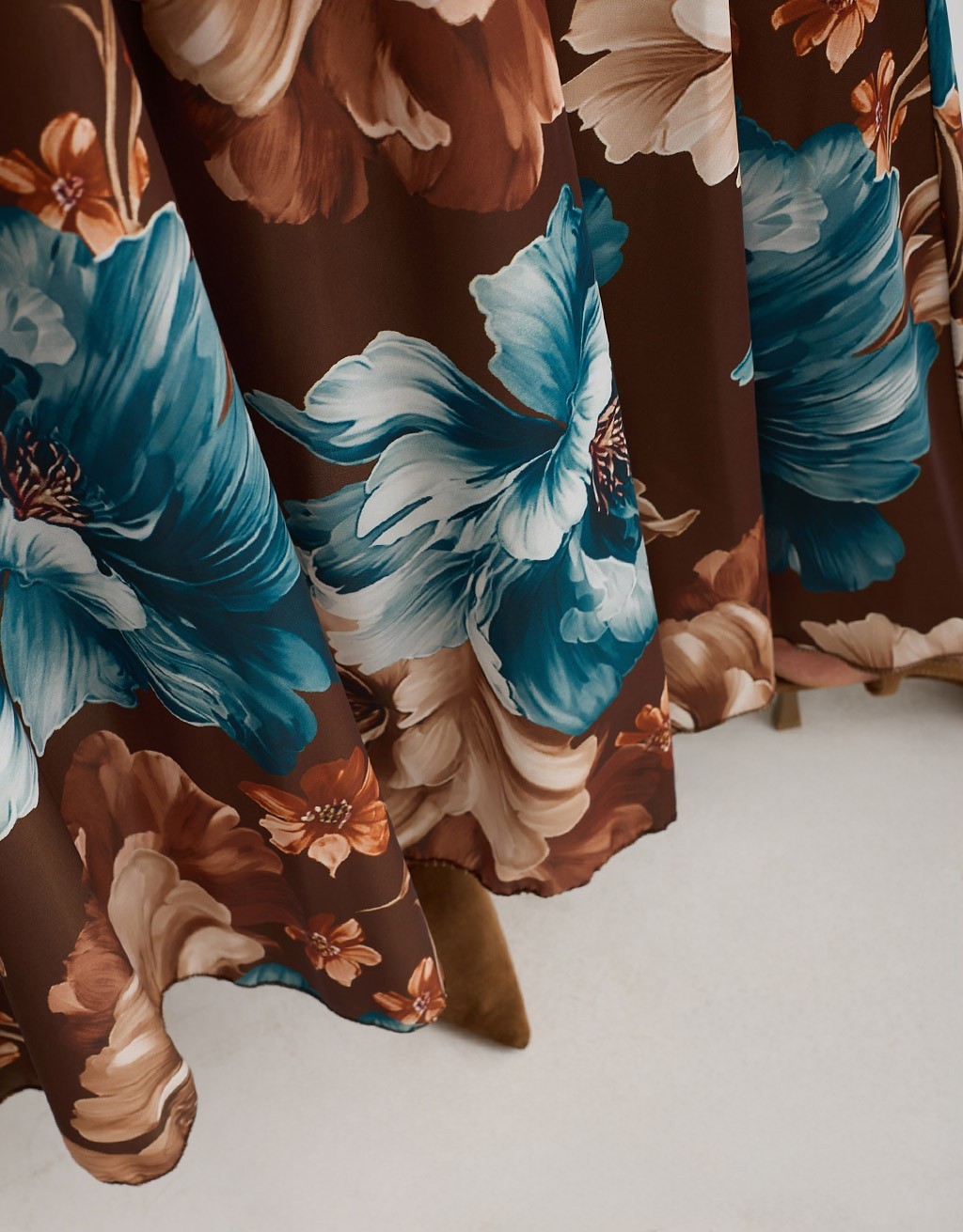 Abito Raso Kimono Fantasia Fiore
