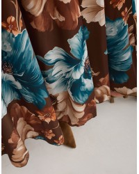 Abito Raso Kimono Fantasia Fiore
