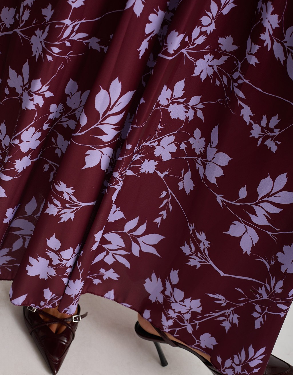 Abito Raso Kimono Fantasia Foglie