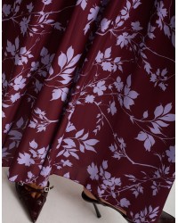 Abito Raso Kimono Fantasia Foglie