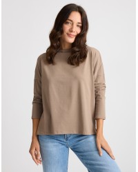 Maglietta Collo Barchetta Cotone Spacchetti